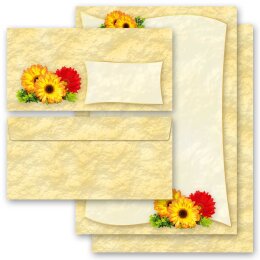 Briefpapier-Sets Blumenmotiv GERBERA