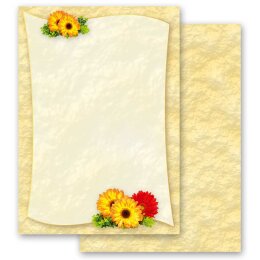 Briefpapier-Sets Blumenmotiv GERBERA