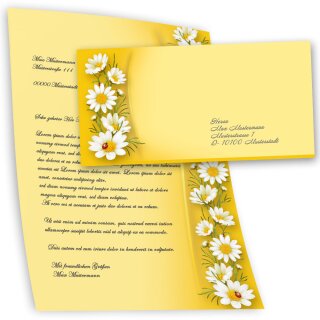 Motiv-Briefpapier-Sets Einladung KAMILLEN