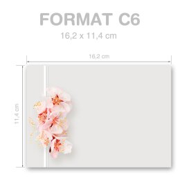 Briefumschläge Blumen & Blüten, KIRSCHBLÜTEN 10 Briefumschläge - DIN C6 (162x114 mm) | selbstklebend | Online bestellen! | Paper-Media
