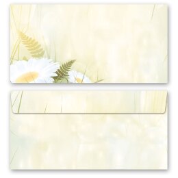 MARGERITEN Briefumschläge Blumenmotiv CLASSIC , DIN LANG & DIN C6, BUC-8330