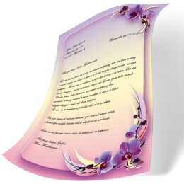 Briefpapier ORCHIDEENBLÜTEN - DIN A5 Format 100 Blatt