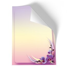 Briefpapier ORCHIDEENBLÜTEN - DIN A6 Format 100 Blatt