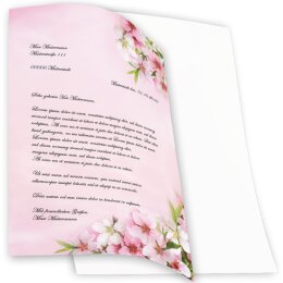 Motivpapier PFIRSICHBLÜTEN - DIN A4 Format 50 Blatt