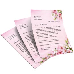 Motivpapier PFIRSICHBLÜTEN - DIN A6 Format 100 Blatt