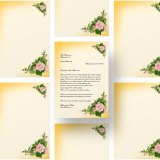 Briefpapier ROSA ROSEN - DIN A4 Format 20 Blatt