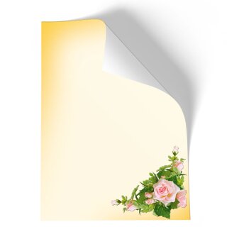 Briefpapier ROSA ROSEN - DIN A4 Format 50 Blatt