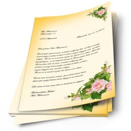 Briefpapier ROSA ROSEN - DIN A4 Format 100 Blatt