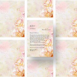 Motivpapier ROSENBLÜTEN - DIN A5 Format 50 Blatt