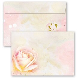 Briefumschläge ROSENBLÜTEN - 25 Stück C6 (ohne Fenster) Blumen & Blüten, Rosenmotiv, Paper-Media