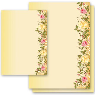 Briefpapier Blumenmotiv ROSENRANKEN