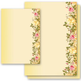 Briefpapier Blumenmotiv ROSENRANKEN