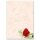 Briefpapier ROTE ROSE - DIN A4 Format 50 Blatt Blumen & Blüten, Liebe & Hochzeit, Blumenmotiv, Paper-Media