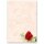 Briefpapier ROTE ROSE - DIN A5 Format 50 Blatt Blumen & Blüten, Liebe & Hochzeit, Rosenmotiv, Paper-Media