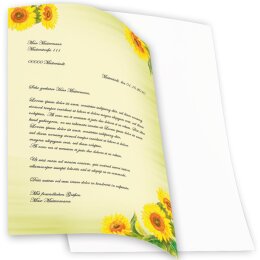 Briefpapier Blumenmotiv SUNFLOWERS
