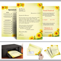 Briefpapier SUNFLOWERS - DIN A4 Format 250 Blatt