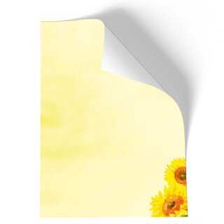 Briefpapier SUNFLOWERS - DIN A5 Format 50 Blatt