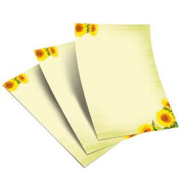 Briefpapier SUNFLOWERS - DIN A6 Format 100 Blatt