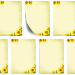 Briefpapier SUNFLOWERS - DIN A6 Format 100 Blatt