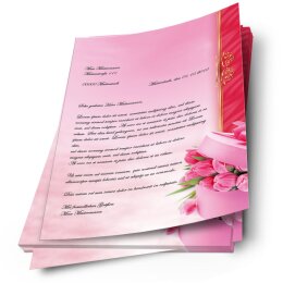 Briefpapier TULPEN-BOX - DIN A4 Format 20 Blatt