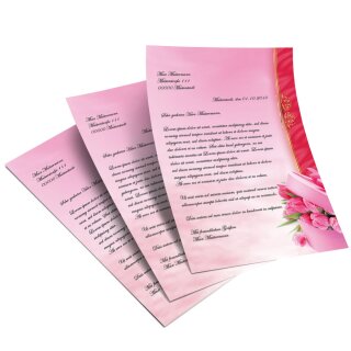Briefpapier TULPEN-BOX - DIN A5 Format 50 Blatt