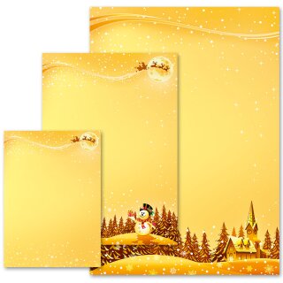 FESTLICHE WÜNSCHE Briefpapier Weihnachtsbriefpapier CLASSIC , DIN A4, DIN A5 & DIN A6, MBC-8320
