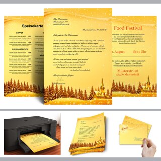 Briefpapier FESTLICHE WÜNSCHE - DIN A5 Format 100 Blatt