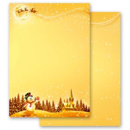 Weihnachtsmotiv | Briefpapier - Motiv FESTLICHE WÜNSCHE | Weihnachten | Hochwertiges Briefpapier beidseitig bedruckt | Online bestellen! | Paper-Media