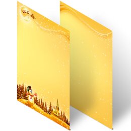 Briefpapier - Motiv FESTLICHE WÜNSCHE | Weihnachten | Hochwertiges DIN A4 Briefpapier - 20 Blatt | 90 g/m² | beidseitig bedruckt | Online bestellen!