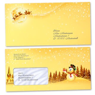 Briefpapier-Sets Weihnachtsmotiv FESTLICHE WÜNSCHE