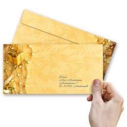 Briefumschläge FROHE WEIHNACHTEN - 10 Stück DIN LANG (ohne Fenster)