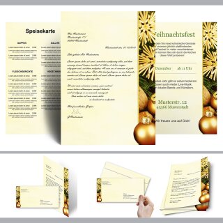 Briefpapier FRÖHLICHE WEIHNACHTEN - DIN A4 Format 100 Blatt