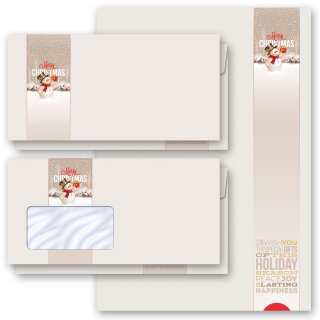 Motiv-Briefpapier-Sets Briefpapier mit Umschlag HAPPY HOLIDAYS