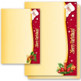 Briefpapier Motiv SANTA CLAUS Weihnachten, Nikolaus, Paper-Media
