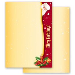 Motiv-Briefpapier-Sets Weihnachten, SANTA CLAUS  - DIN A4...