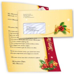 Briefpapier Set SANTA CLAUS - 100-tlg. DL (mit Fenster)