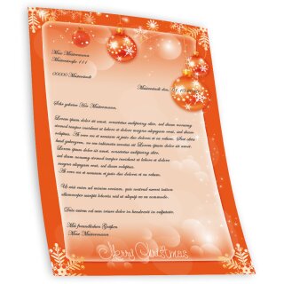 Briefpapier MERRY CHRISTMAS - DIN A4 Format 100 Blatt