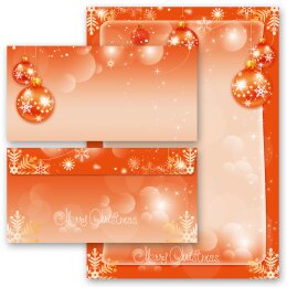 Briefpapier Set MERRY CHRISTMAS - 20-tlg. DL (ohne Fenster) Weihnachten, Weihnachtspapier, Paper-Media