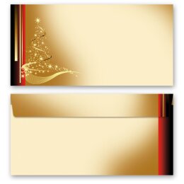 Briefumschläge WEIHNACHTSBRIEF - 50 Stück DIN LANG (ohne Fenster) Weihnachten, Weinachtsbriefumschläge, Paper-Media