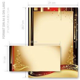 Briefpapier Set WEIHNACHTSBRIEF - 200-tlg. DL (ohne Fenster)