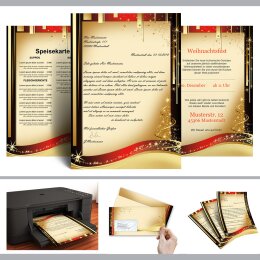 Briefpapier Set WEIHNACHTSBRIEF - 200-tlg. DL (ohne Fenster)