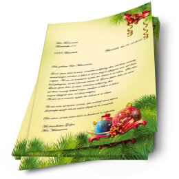 Briefpapier WEIHNACHTSDEKO - DIN A4 Format 50 Blatt