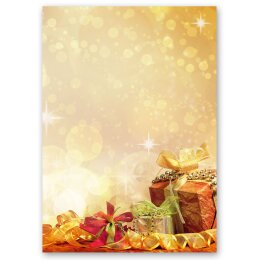 Briefpapier - Motiv WEIHNACHTSGESCHENKE | Weihnachten Weihnachtspapier | Hochwertiges Briefpapier einseitig bedruckt | Online bestellen! | Paper-Media