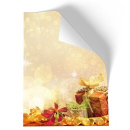 Briefpapier - Motiv WEIHNACHTSGESCHENKE | Weihnachten | Hochwertiges DIN A5 Briefpapier - 250 Blatt | 90 g/m² | einseitig bedruckt | Online bestellen!