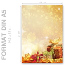 WEIHNACHTSGESCHENKE Briefpapier Weihnachtsmotiv CLASSIC 250 Blatt Briefpapier, DIN A5 (148x210 mm), A5C-150-250