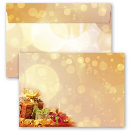 Briefumschläge WEIHNACHTSGESCHENKE - 10 Stück C6 (ohne Fenster) Weihnachten, Weinachtsbriefumschläge, Paper-Media