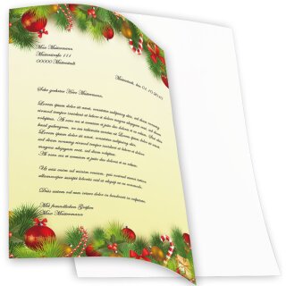 Briefpapier WEIHNACHTSGRÜSSE - DIN A4 Format 20 Blatt