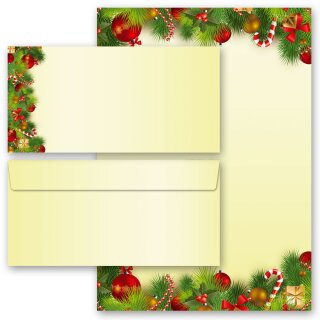 Briefpapier Set WEIHNACHTSGRÜSSE - 20-tlg. DL (ohne Fenster)