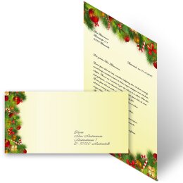 Briefpapier Set WEIHNACHTSGRÜSSE - 20-tlg. DL (ohne Fenster)