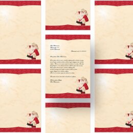 Briefpapier WEIHNACHTSMANN - DIN A4 Format 20 Blatt